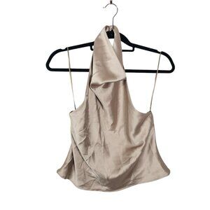 Zara Cream Satin Tank Top